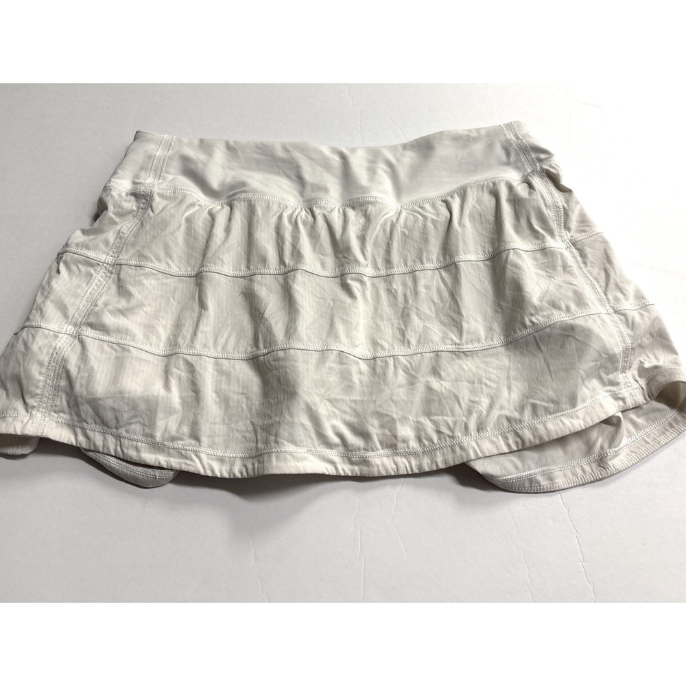 Lululemon Pace Rival Skirt Tall Cream Off White W8ARCS Tennis Skort Womens 6